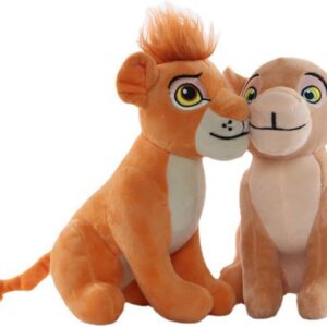 Lion King Plush Toys, 2 Pcs King Of The Lions Doll Cuddly Toy Lion Super Soft Simba Stuffed Animal Plush Toy Nala Plush Doll Cushion For Kids Birthday Plush Toys Gifts Or Fans Collectible 23cm