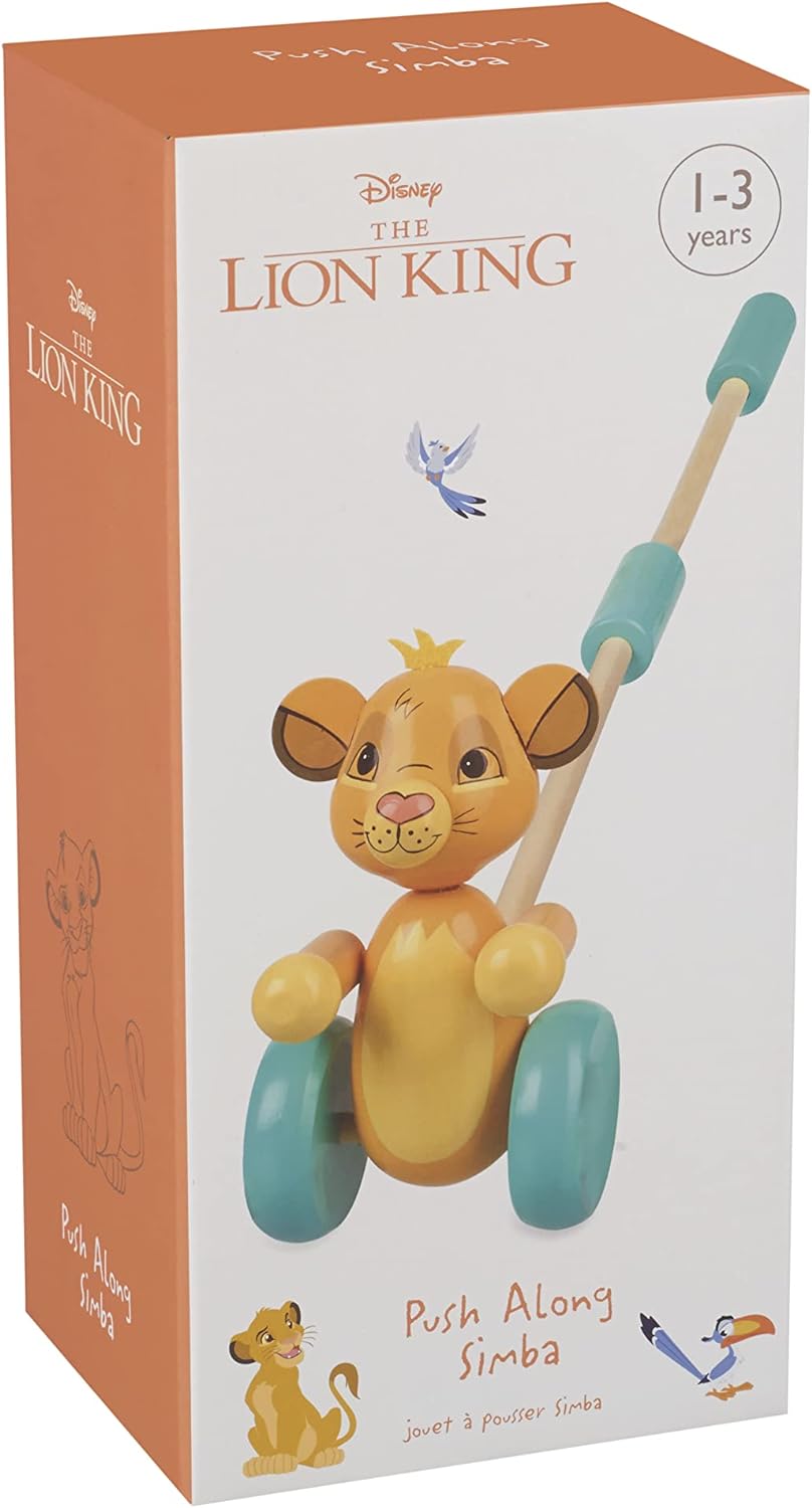 Disney Lion King Push Along Toy - Wooden Toys, Early Development & Activity Toys for Girls and Boys, Toddler Disney Toys - Official Licensed Disney Lion King Gifts by Orange Tree Toys - Image 2