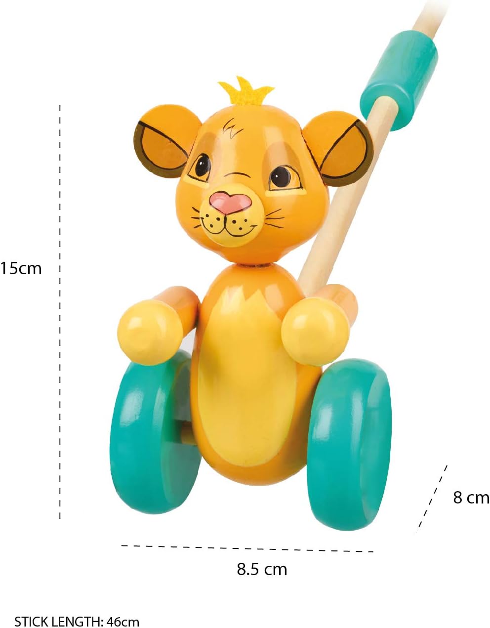 Disney Lion King Push Along Toy - Wooden Toys, Early Development & Activity Toys for Girls and Boys, Toddler Disney Toys - Official Licensed Disney Lion King Gifts by Orange Tree Toys - Image 4