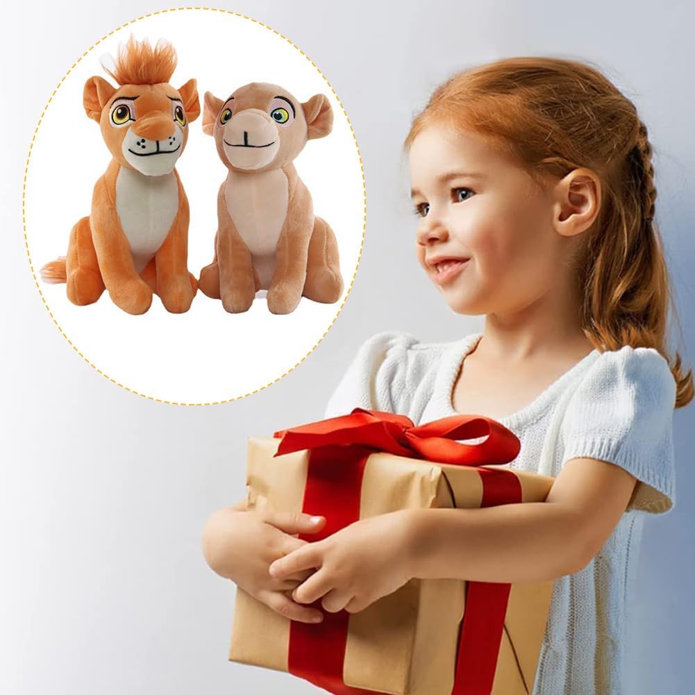 Lion King Plush Toys, 2 Pcs King Of The Lions Doll Cuddly Toy Lion Super Soft Simba Stuffed Animal Plush Toy Nala Plush Doll Cushion For Kids Birthday Plush Toys Gifts Or Fans Collectible 23cm - Image 4