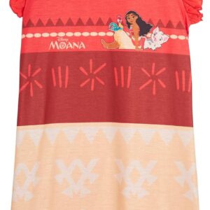 Disney Girls Moana Nightdress for Kids Dress Up Short Sleeve Nightshirt Novelty Nighty Nightie Dress