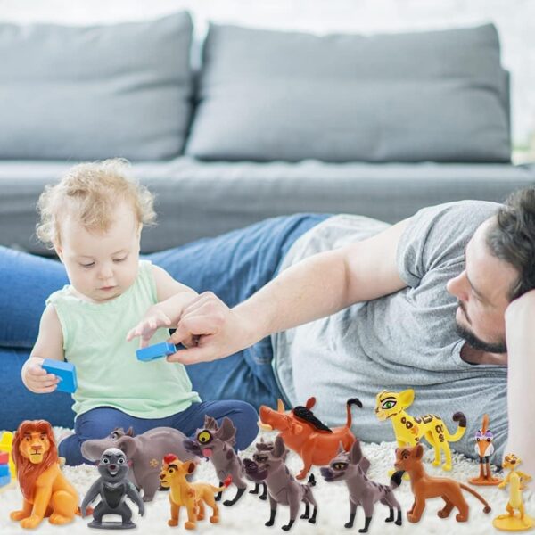 SWZY 12pcs Lion K-ing Figures Set, Lion K-ing Cake Decoration, Mini Lion Set, Cartoon Character Cake Decoration, for Kids Birthday Decor Ornaments Party Supplies, Birthday Gift for Kids - Image 7