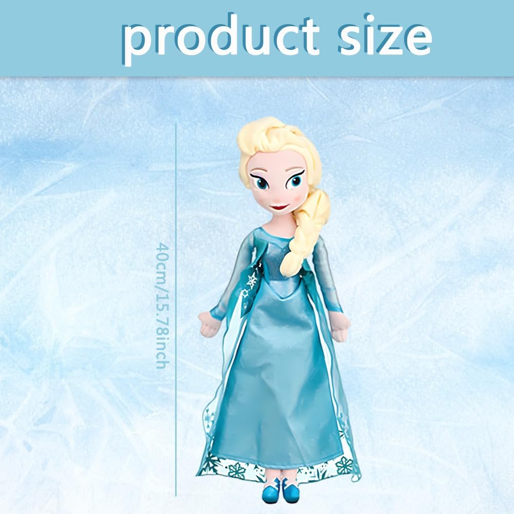 OCDSLYGB Elsa Plush Toy,Medium Soft Toy,Animals Figures Plush,Fro-zen Cartoon Plush Doll Plush Gifts,Elsa Animals Plush Figure Collection Children For Boys And Girls And Game Lovers - 40cm, TDD1181A - Image 2
