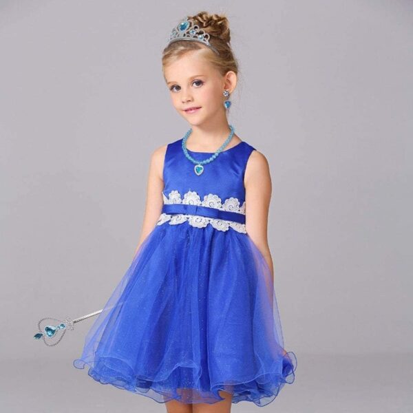 Vicloon Elsa Dress Accessories, Elsa Gloves, Princess Tiara Braid Wand Set (7 pcs) - Image 7
