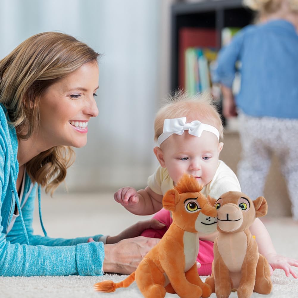 Lion King Plush Toys, 2 Pcs King Of The Lions Doll Cuddly Toy Lion Super Soft Simba Stuffed Animal Plush Toy Nala Plush Doll Cushion For Kids Birthday Plush Toys Gifts Or Fans Collectible 23cm - Image 5