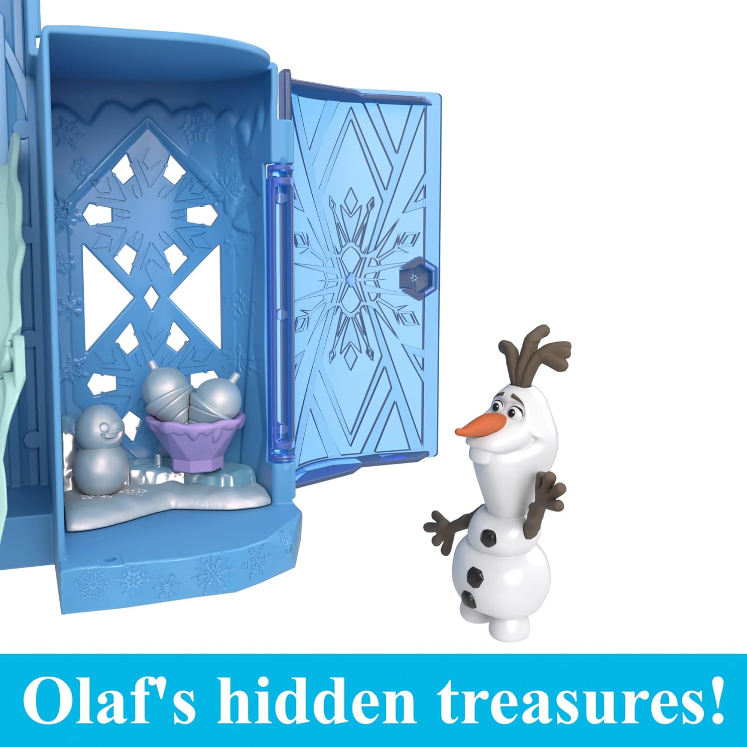 Mattel Disney Frozen Toys, Elsa Stackable Castle Doll House Playset with Small Doll and 8 Pieces, Inspired by the Disney Frozen Movies, Kids Travel Toys and Gifts, HLX01 - Image 4