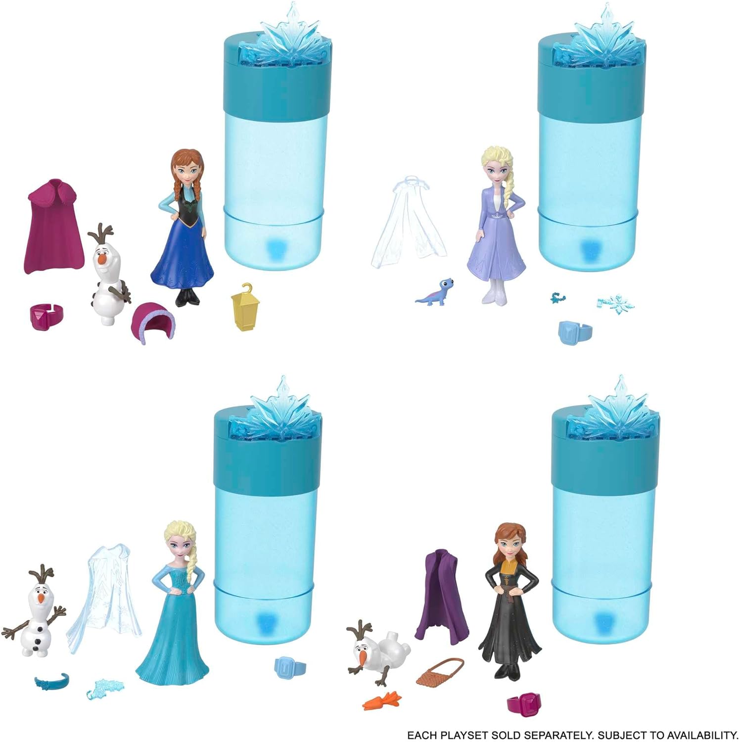 Mattel Disney Frozen Snow Colour Reveal, Includes Powder and 6 Surprise Movie Characters Including Anna, Elsa, and Olaf, Disney Doll Accessories, Toys for Ages 3 and Up, HMB83 - Image 2