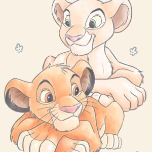 Jerry Fabrics Lion King Lew ręcznik kąpielowy ręcznik plażowy ręcznik kąpielowy 70 x 140 cm, wielokolorowy