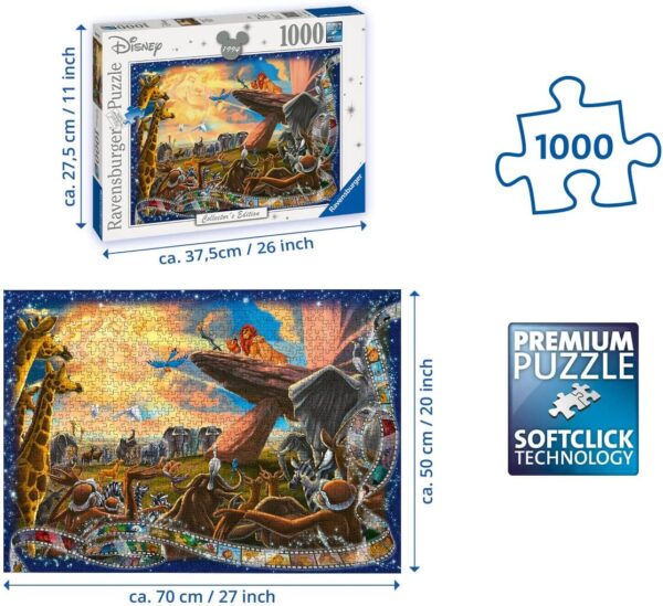 Ravensburger Disney Collector’s Edition Lion King 1000 Piece Jigsaw Puzzle for Adults and Kids Age 12 and Up - Image 3