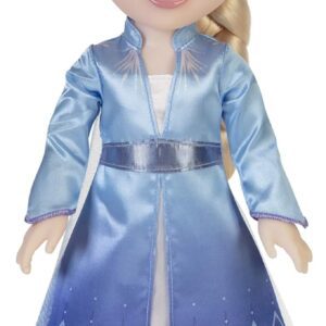 Disney Frozen 2 Elsa Travel Doll, 14”/ 35cm Tall Doll Includes Film Inspired Iconic Fashion Dress, Boots and Long Plaited Hair for Added Play, for Girls Aged 3+