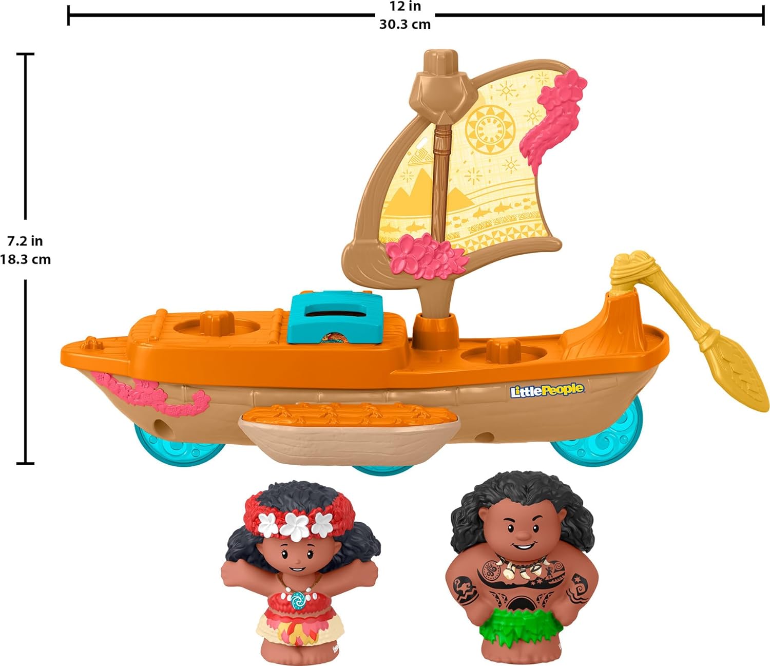 Disney Princess Moana & Maui's Canoe by Little People - Image 5