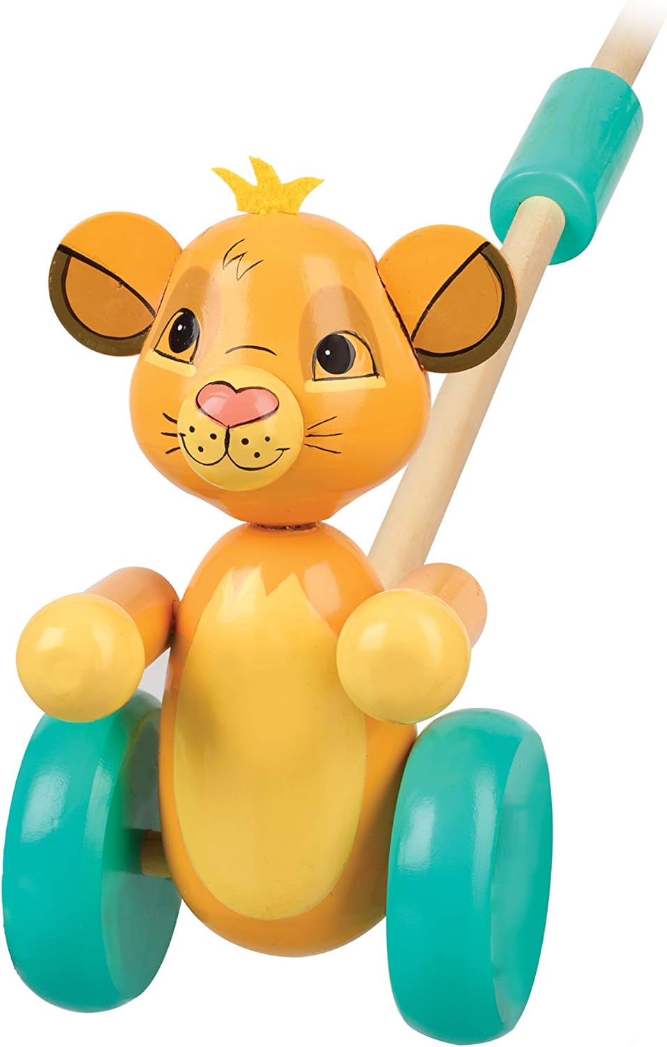 Disney Lion King Push Along Toy - Wooden Toys, Early Development & Activity Toys for Girls and Boys, Toddler Disney Toys - Official Licensed Disney Lion King Gifts by Orange Tree Toys