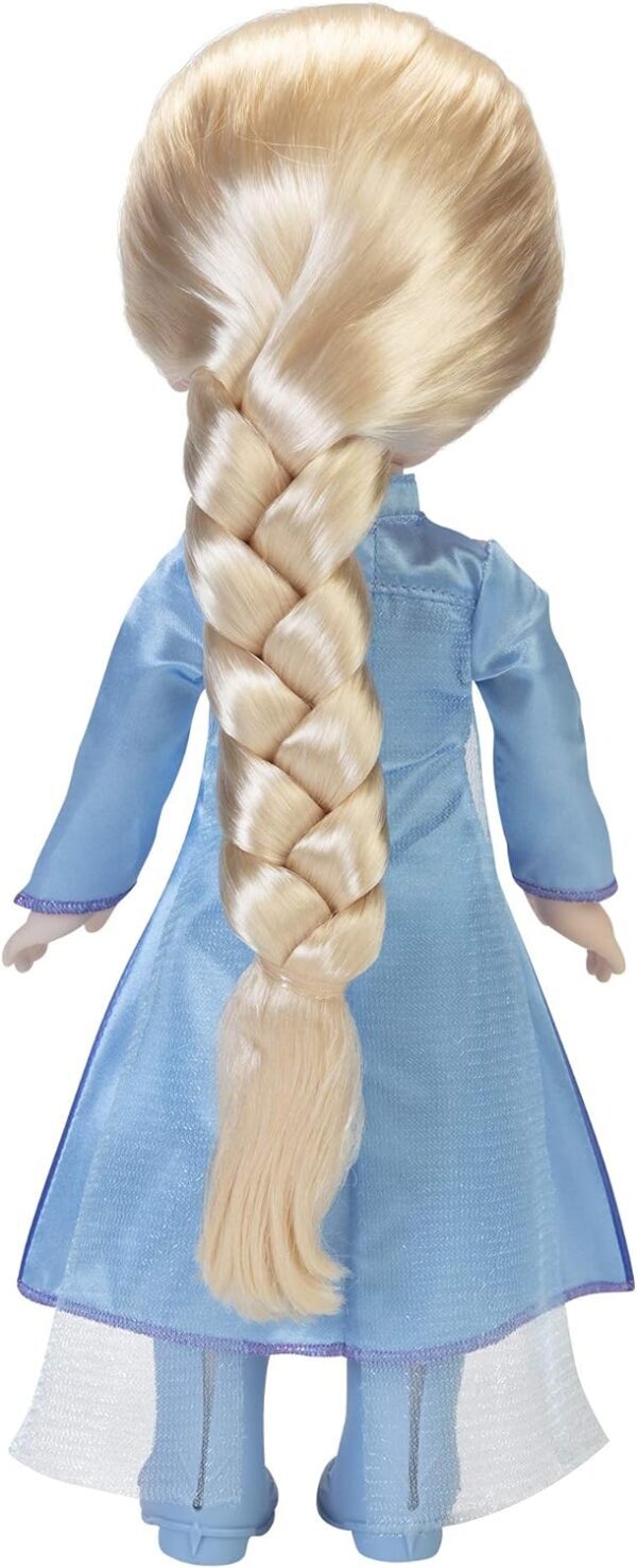 Disney Frozen 2 Elsa Travel Doll, 14”/ 35cm Tall Doll Includes Film Inspired Iconic Fashion Dress, Boots and Long Plaited Hair for Added Play, for Girls Aged 3+ - Image 6