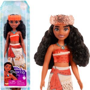 Mattel Disney Princess Dolls, Moana Posable Fashion Doll with Sparkling Clothing and Accessories, Disney Movie Toys, HLW05
