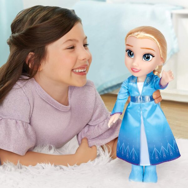 Disney Frozen 2 Elsa Travel Doll, 14”/ 35cm Tall Doll Includes Film Inspired Iconic Fashion Dress, Boots and Long Plaited Hair for Added Play, for Girls Aged 3+ - Image 2