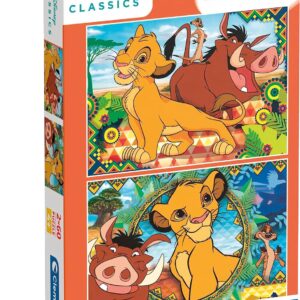Clementoni - 21604 - Supercolor Puzzle for children - Disney Lion King - 2 x 60 Pieces Puzzle