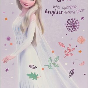 Princess Elsa Birthday Card - Disney Princess Birthday Card - Frozen Birthday Girl Card - Birthday Card Girls