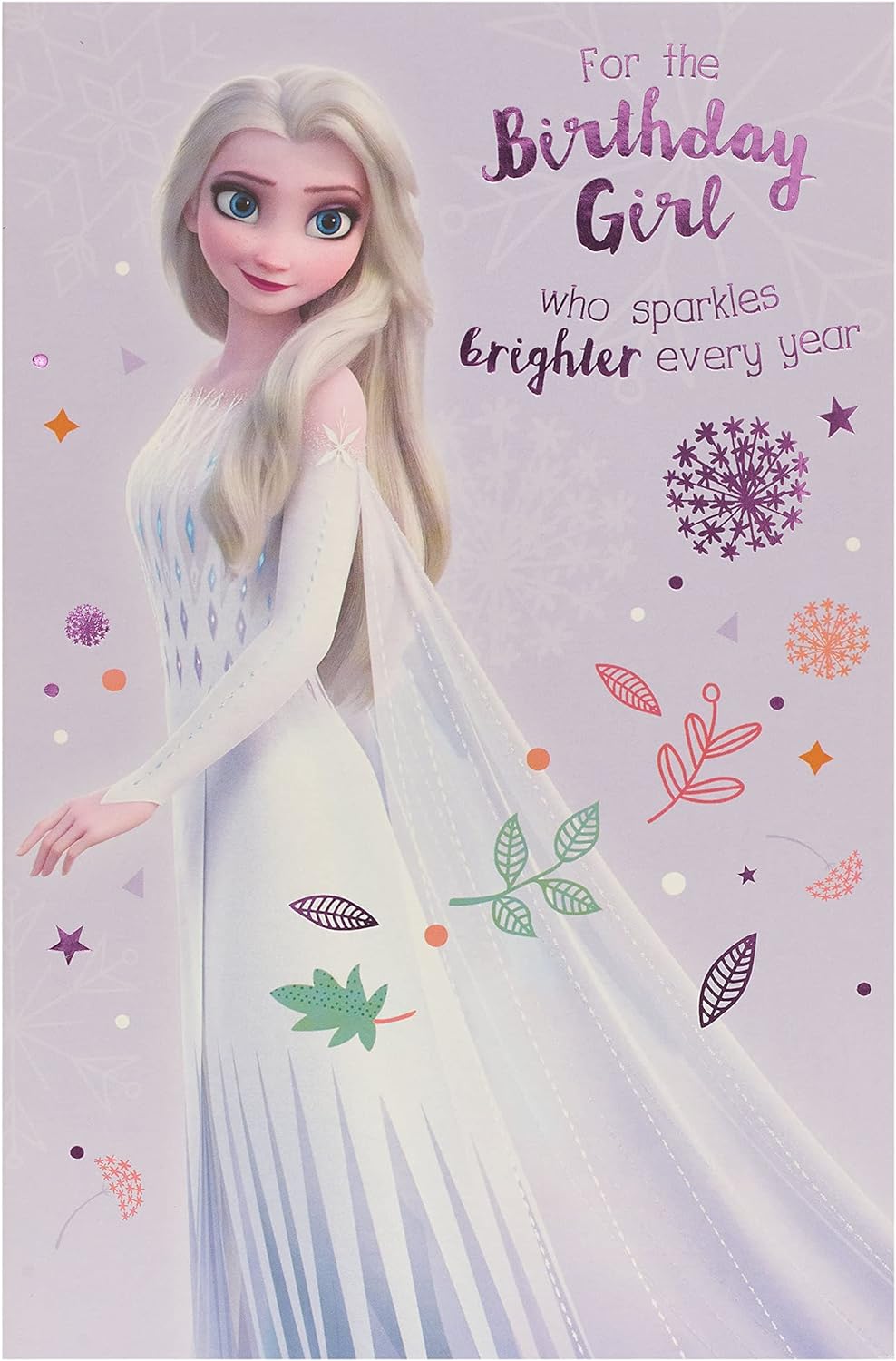 Princess Elsa Birthday Card - Disney Princess Birthday Card - Frozen Birthday Girl Card - Birthday Card Girls