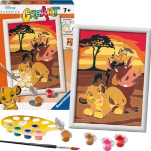 Ravensburger CreArt Disney Lion King Paint By Numbers Kits for Children & Adults Ages 7 Years Up - Kids Craft Set