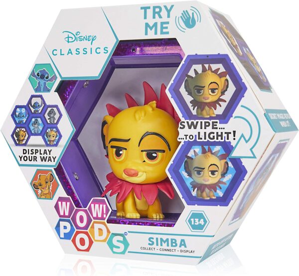 WOW! PODS Simba - Lion King | Official Disney Classic Light-Up Bobble-Head Collectable Figure