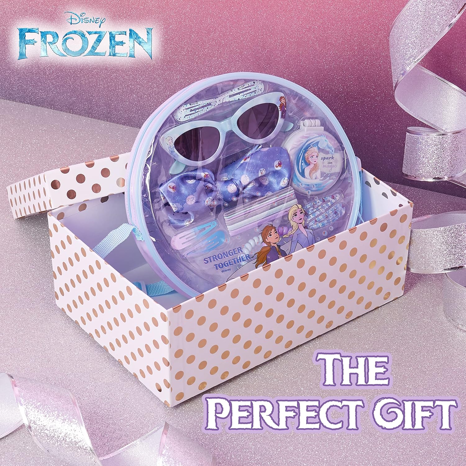 Disney Girls Handbag, Shoulder Bag with Hair Accessories and Sunglasses - Gifts for Girls - Image 2